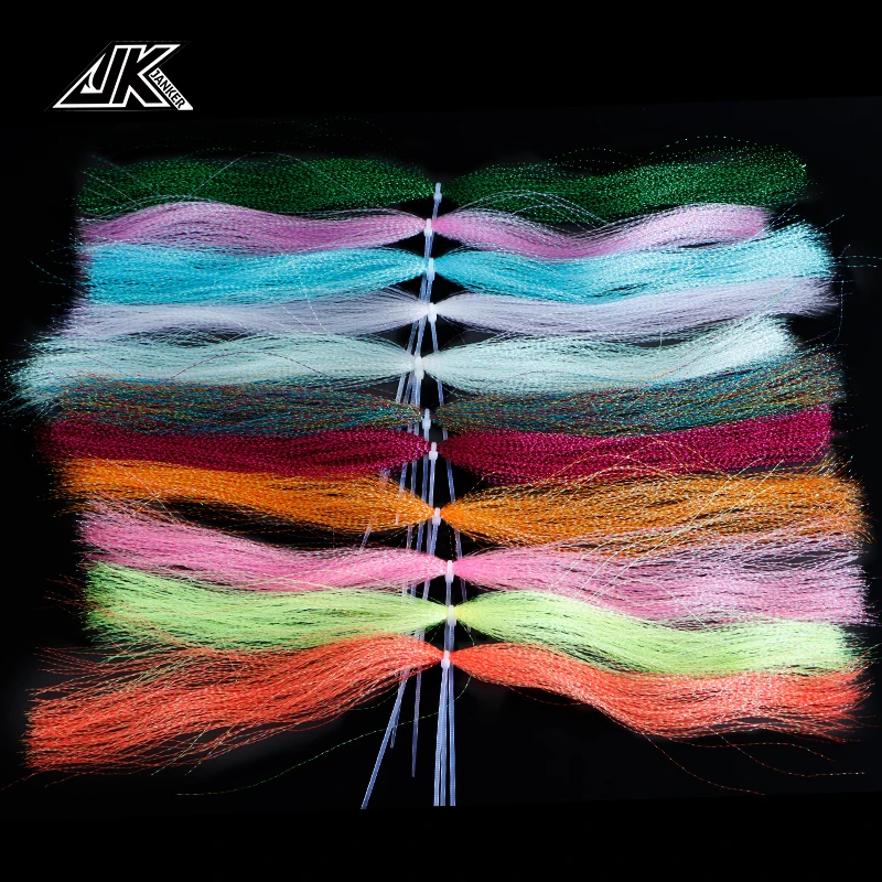 JK MAGIC TINSEL Glow Fishing Line Fly Fishing Thread Strand String Line Tying DIY Crystal Flash Line