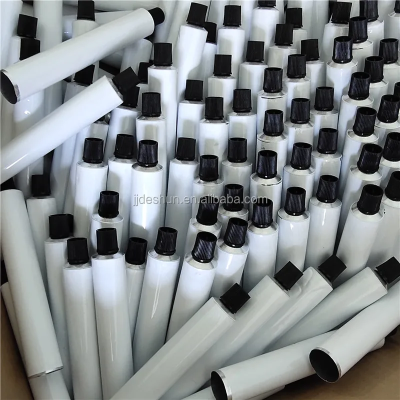 Jiujiang Deshun White Lacquer Blank Aluminium Tubes Pet Foods 4oz 110g 120g Hair Cream Empty Tubes in stock