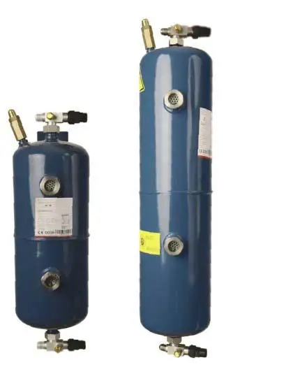 Heat Exchangers Parts Refrigeration Vertical Liquids Reservoir Tank With Sight Glass Check Valve Rotalock Valve