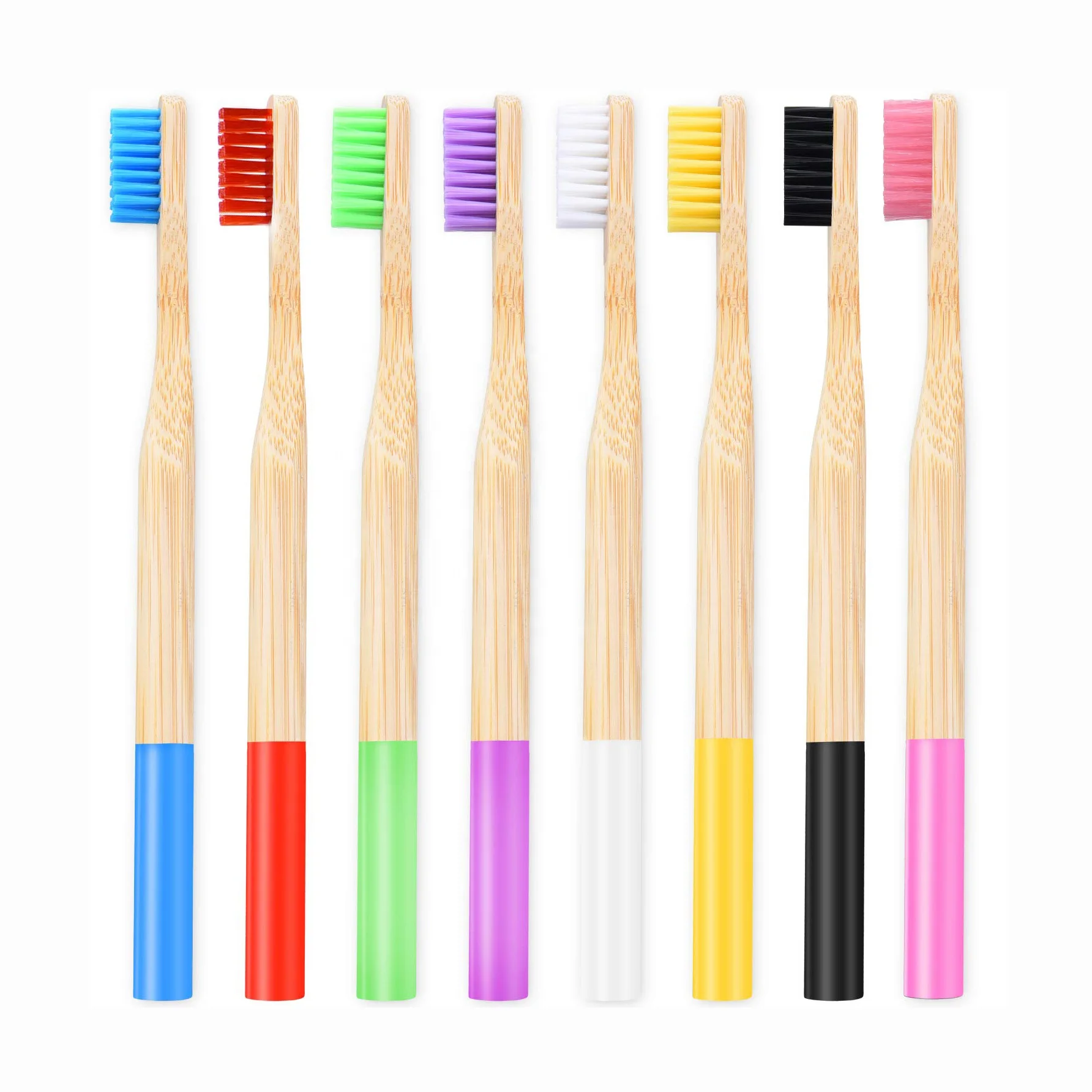 
Organic Nature Bamboo Round Handle Adult Wholesale Bamboo Toothbrush 