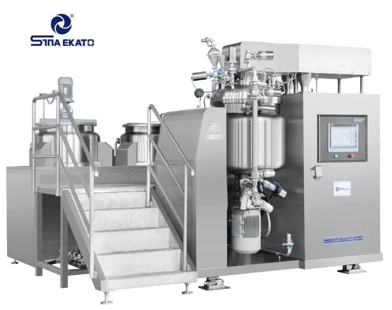 Famous Brand SINAEKATO Hydraulic Lifting Cosmetic Cream Vacuum Emulsifying Industrial Liquid Mixer Chemical