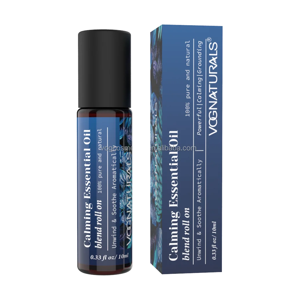 Private Label Calming Essential Oil Blend Roll On 100% Pure Basil Essential Oil Natural Frankincense Relax Massage Oil