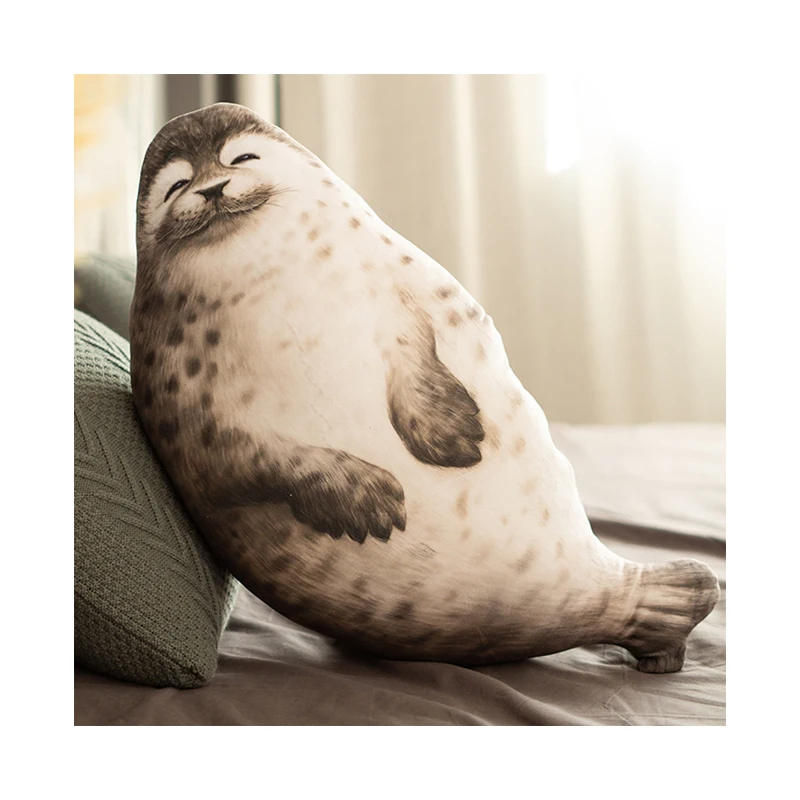stuffed realistic kawaii big soft Best selling new cute animal comfort pillow custom seal plush toys
