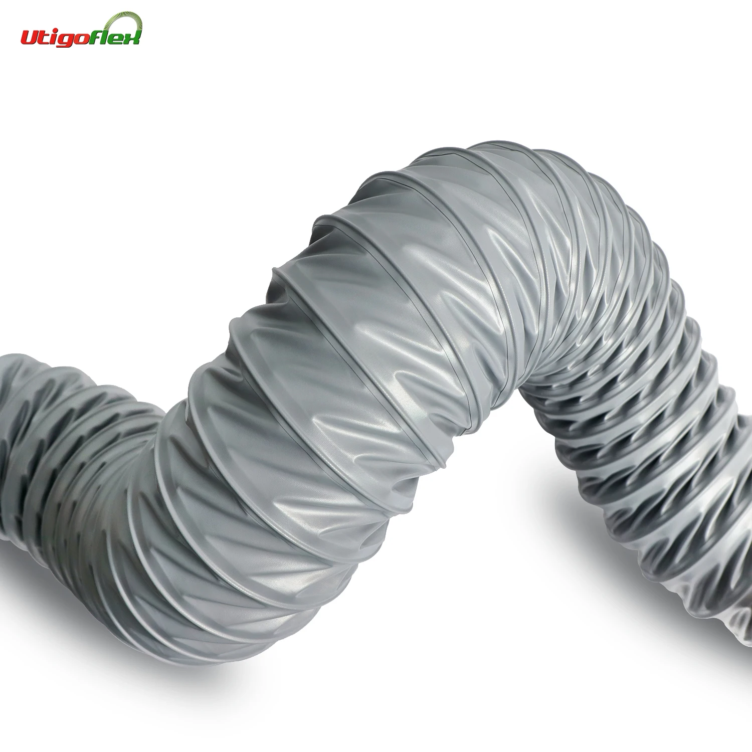 Flexible PVC Coated Polyester Fabric Heat Retardant Air Duct Pipe Hose