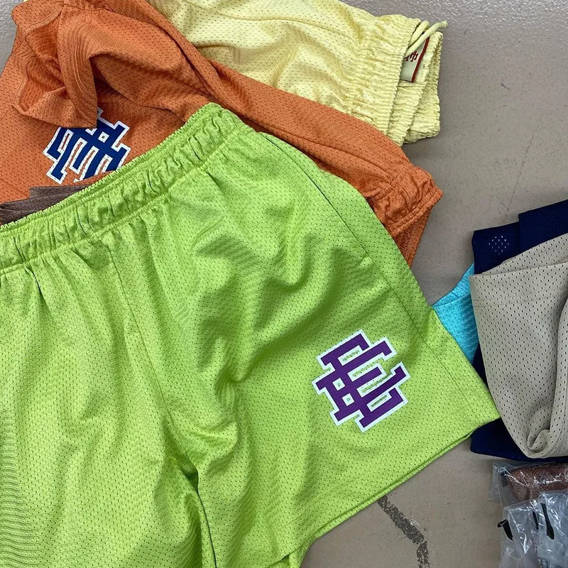 Wholesale mens 5 inch Inseam Custom Mesh Shorts Men With Pockets Breathable Fashion Sweatpants Summer Beach EE Short