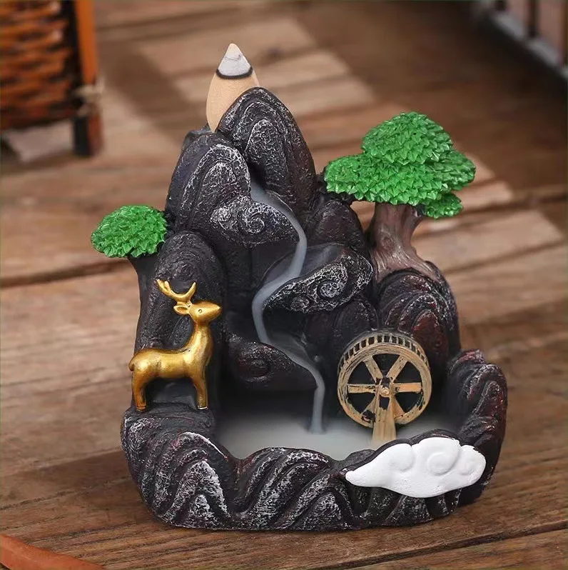 Ornaments Incense Burner Ceramic Backflow Censer Backflow Aromatherapy Incense Censer Holder For Home Reading Room Ornaments