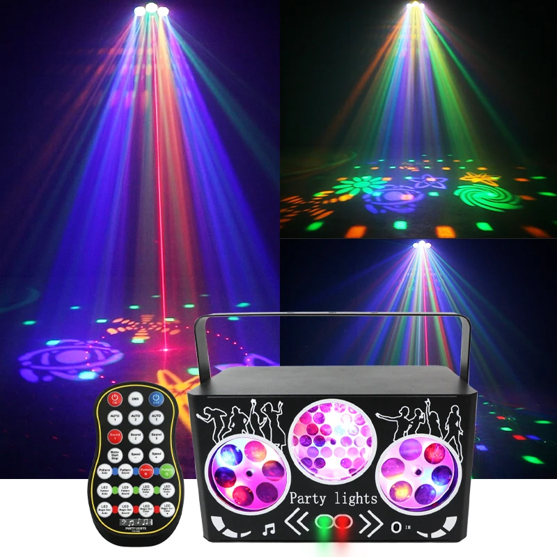 YSH Colorful Pattern Lamb DMX Sound Activated Dj Controller Full Color RGB Wedding Decorative Light Disco Lucer Dancing Floor