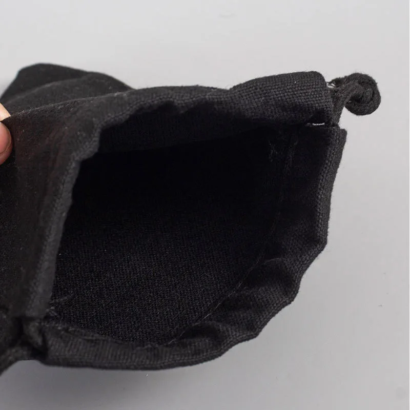 Cheap High Quality Versatile Pull String Bag Custom Recycled Black Cotton Dust Pouch Canvas Shoe Packaging Drawstring Bags