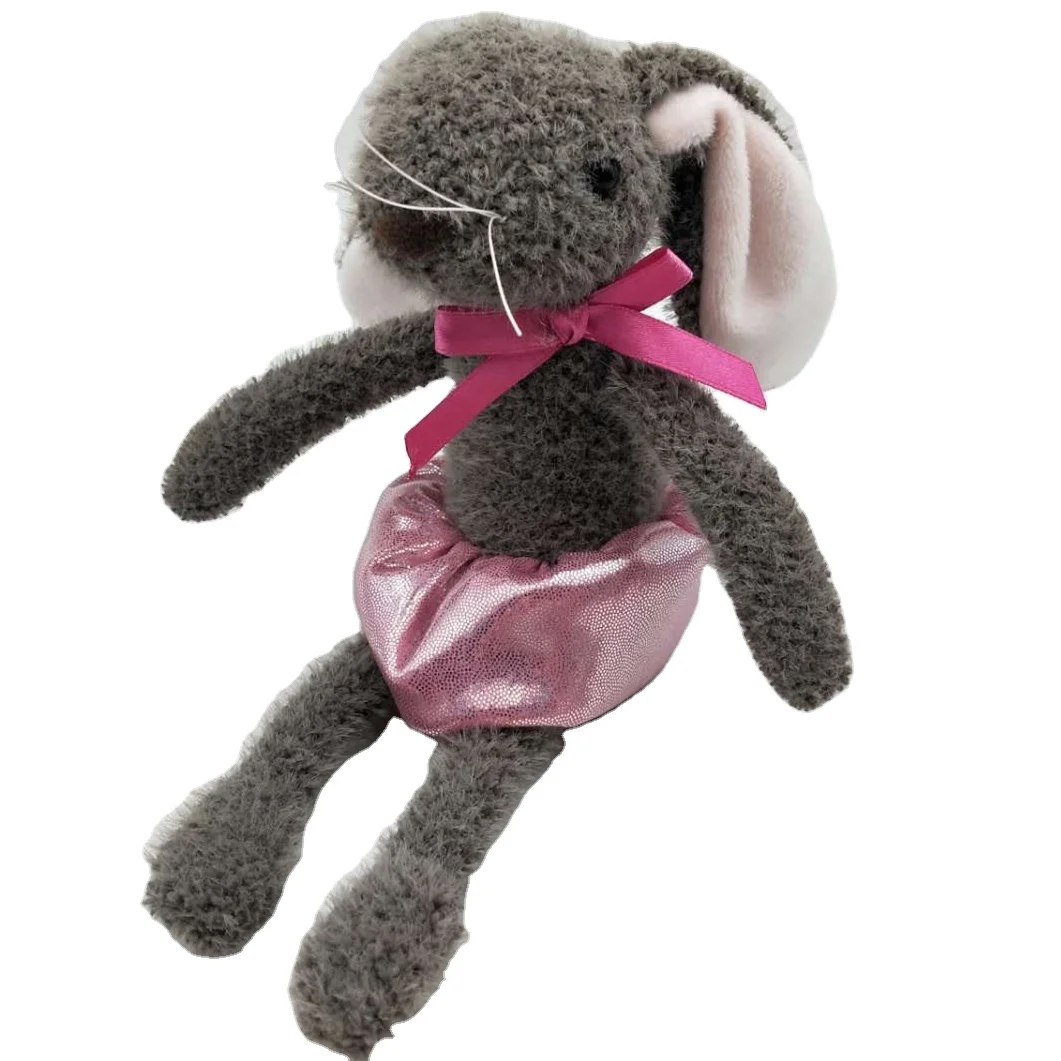 Wholesale Custom OEM/ODM high quality soft stuffed 10 inch cute rabbit with dress for girls bunny soft toy