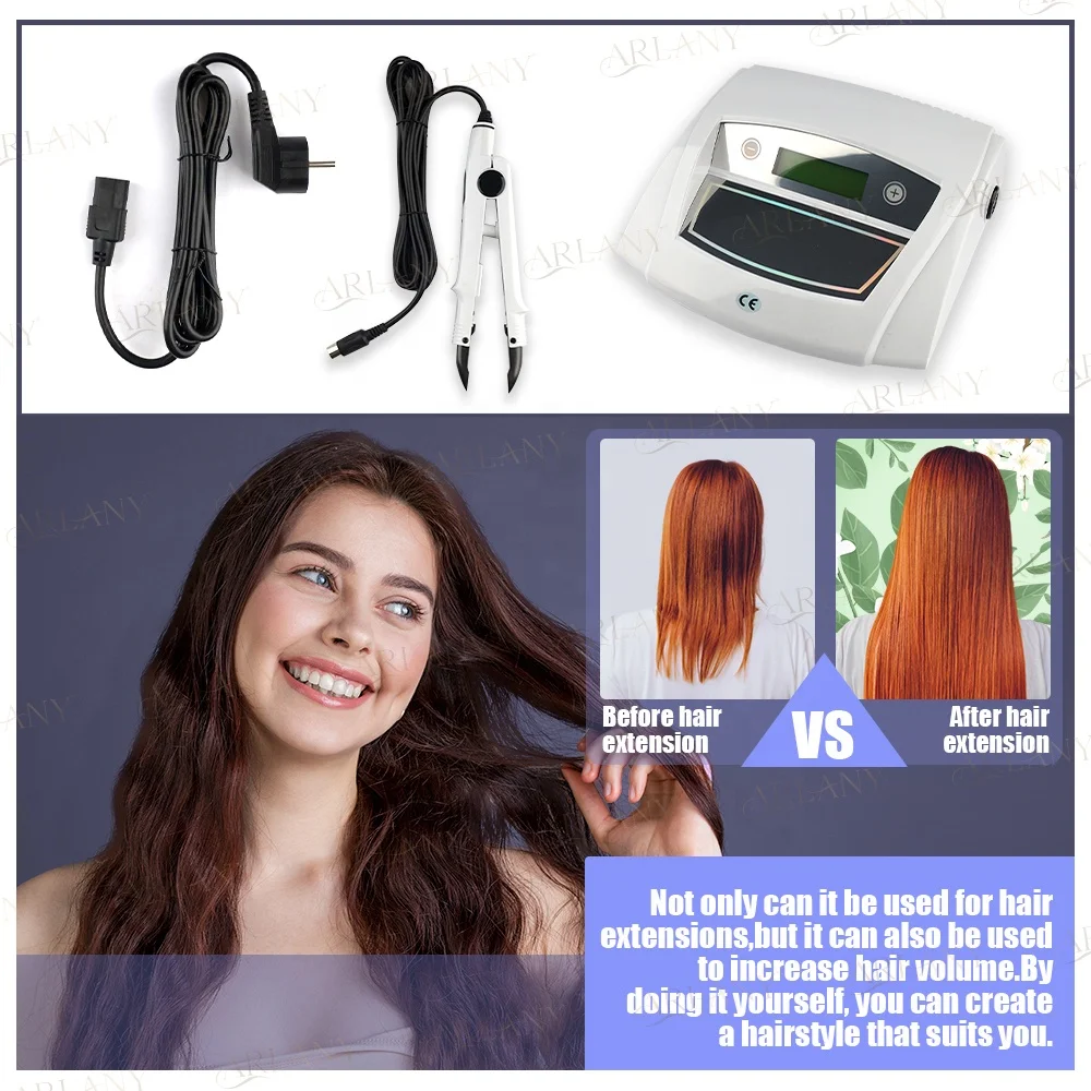 Keratin Bond Heat Tool Ultrasonic Hair Extension Machine Hair Heat Wand Iron Connector Applicator Hot Melt Glue Machine
