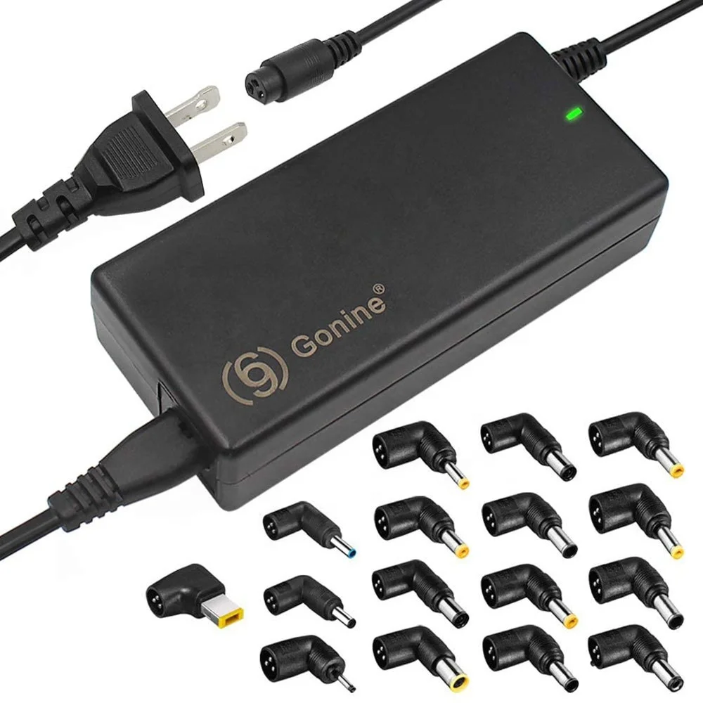 Gonine 90W AC Universal Laptop Charger,15V 16V 18.5V 19V 19.5V 20V Power Adapter for ASUS HP Dell Sony Notebook with 16 DC Jack