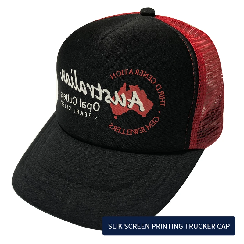 Blank promotional logo custom trucker hat print foam trucker hats Cap mesh 5 panel recycled gorras trucker cap