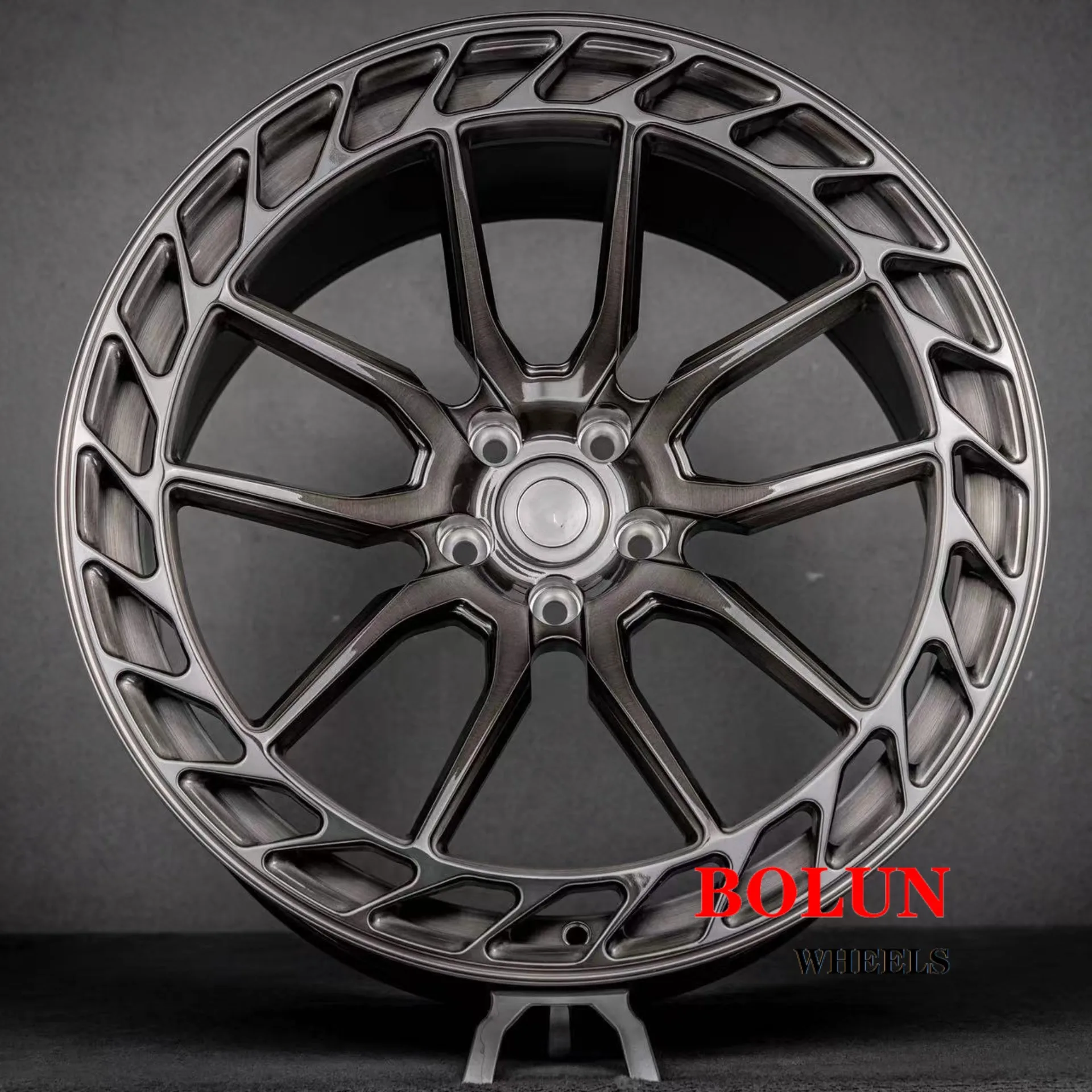 Monoblock brushed black alloy forged rims 18 19 20 22 inch passenger car wheel for mercedes benz c257 w206 w213 w222 audi rs6 c8