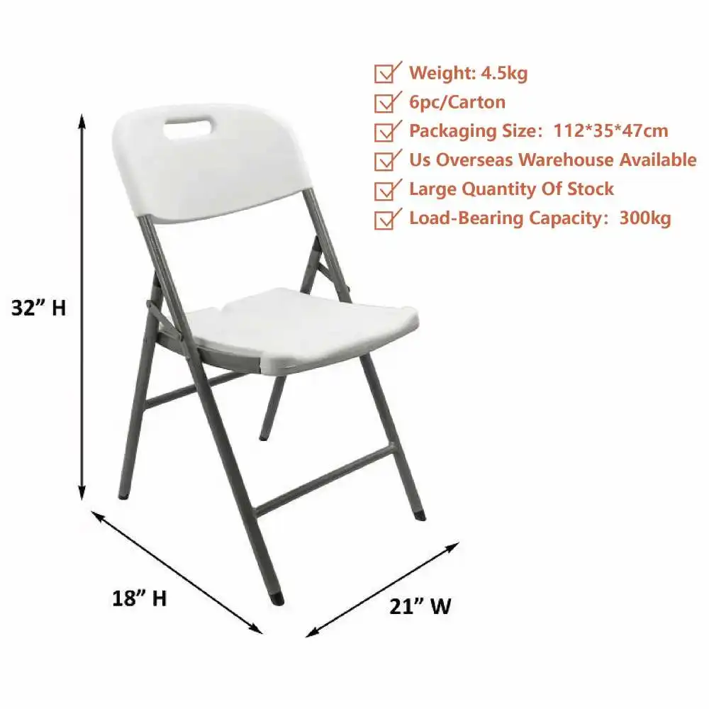 Wholesale Lightweight Foldable White Chair Portable Outdoor Plastic Garden Party Folding Chairs For Events Rental