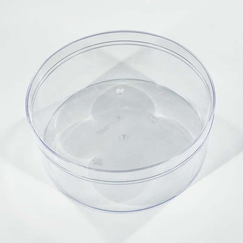 Прозрачная акриловая пластиковая круглая упаковка для хранения с крышкой коробка десерта кейс торта