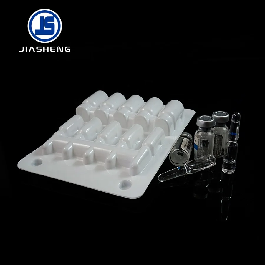 Accept Custom ISO13485 Approval Medical Plastic Vial Packaging Amploules Blister Trays