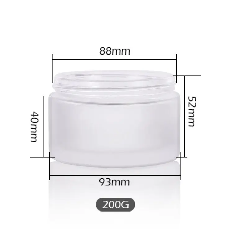 200 Ml With Lid 200g glass Jars With Screw Top Lids Frosted Glass Jars With Lids