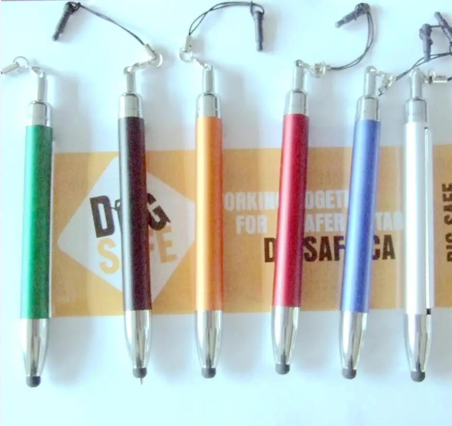 Promotional hot sale Multifunctional touch screen pen stylus pens retractable banner ballpoint pens with Jack plug