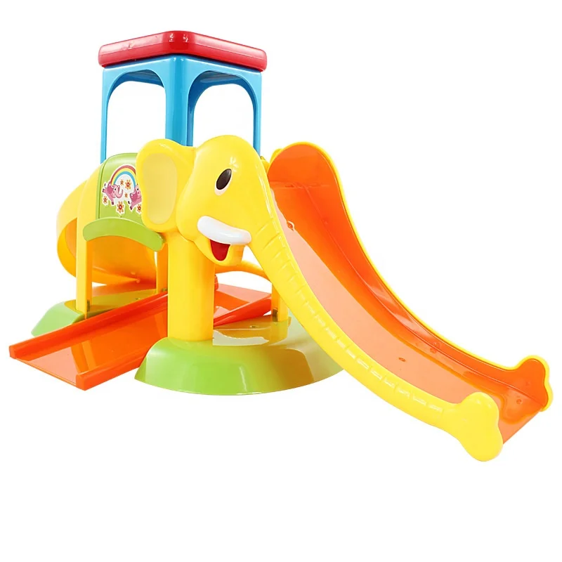 Early education elephant cartoon diy kids parking lot toy for baby