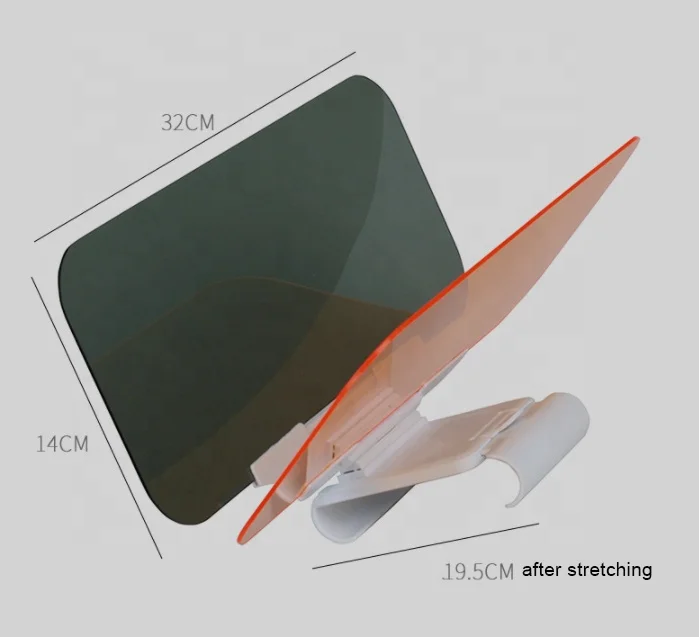 2 in 1 Car Sun Visor HD Anti Sunlight Dazzling Day Night Anti Glare Vision Driving Mirror UV Fold Flip Down Clear View