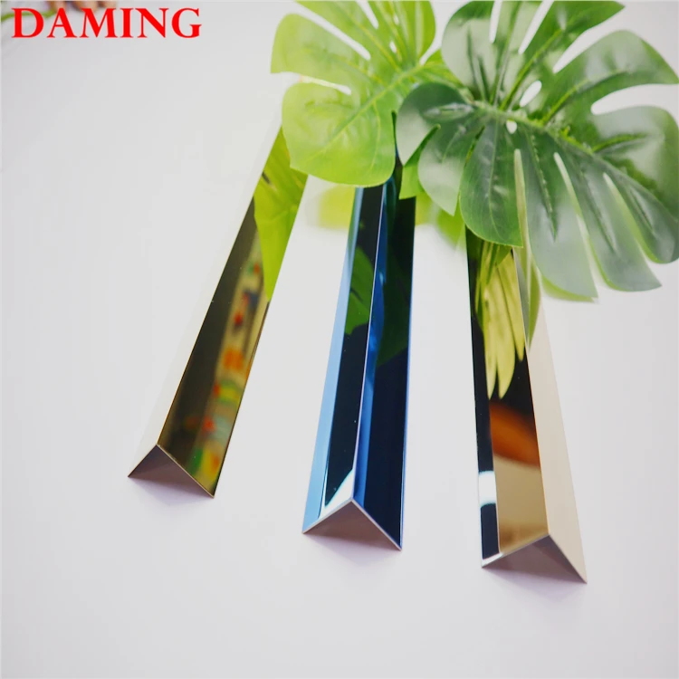 
customized surface satin brass stainless steel profiles l shape angle tile edge trim 