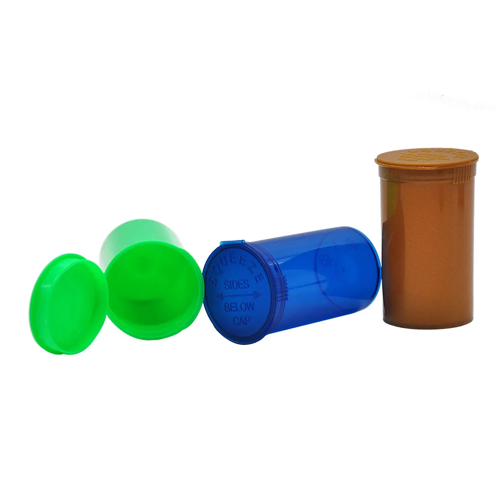 Wholesale High Quality Pop Top Pill Bottle Waterproof External Airtight Storage Jar Container Lid Plastic Pop Top Bottle Tube