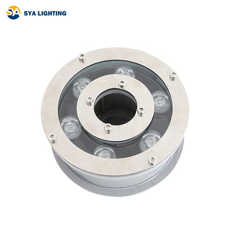 SYA-502 Factory SS304 Stainless Steel Underwater Lights For Fountains IP68 RGB Ring LED Fountain
