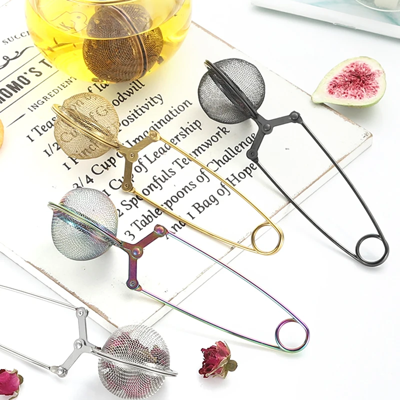 tea Pot Shape Stainless Steel Tea Infuser Strainer With Handle For Loose Tea Infuser With Handle