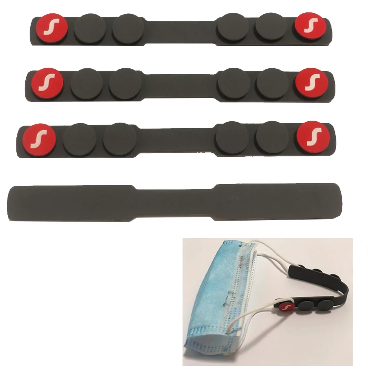 Маскарадный держатель с логотипом на заказ, Маскарадная маска для детей и взрослых, ремешок с двойным крючком и цепочкой, Регулируемый силиконовый держатель для маскировки лица, ремешок