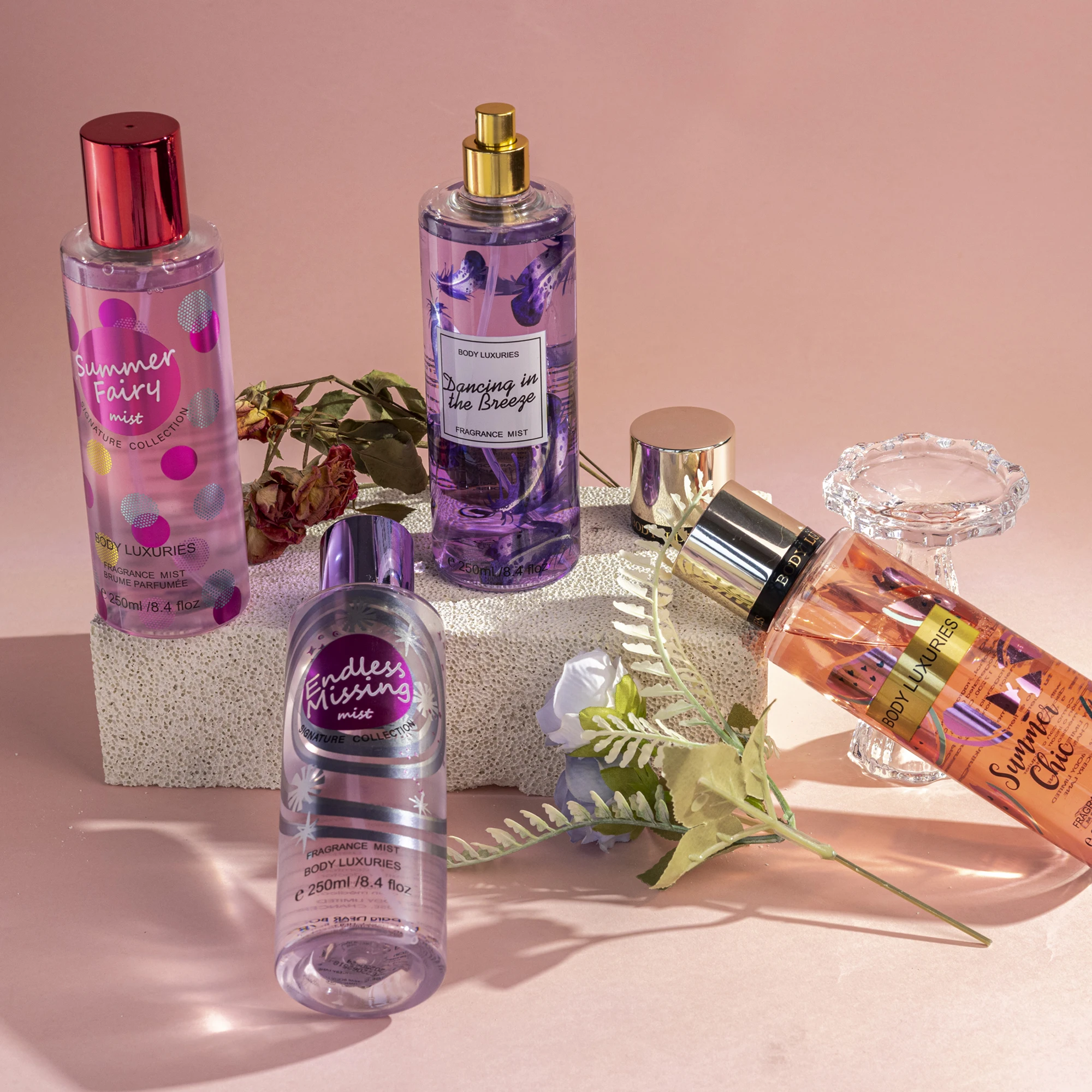 Fashion design essence parfums deodorant bodi spray fragrance womens perfume