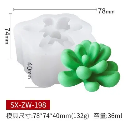 Wholesale Succulent Silicone Candle Mold Silicon Molds for Candle Making Cake Tools for Crafting Beautiful Candles