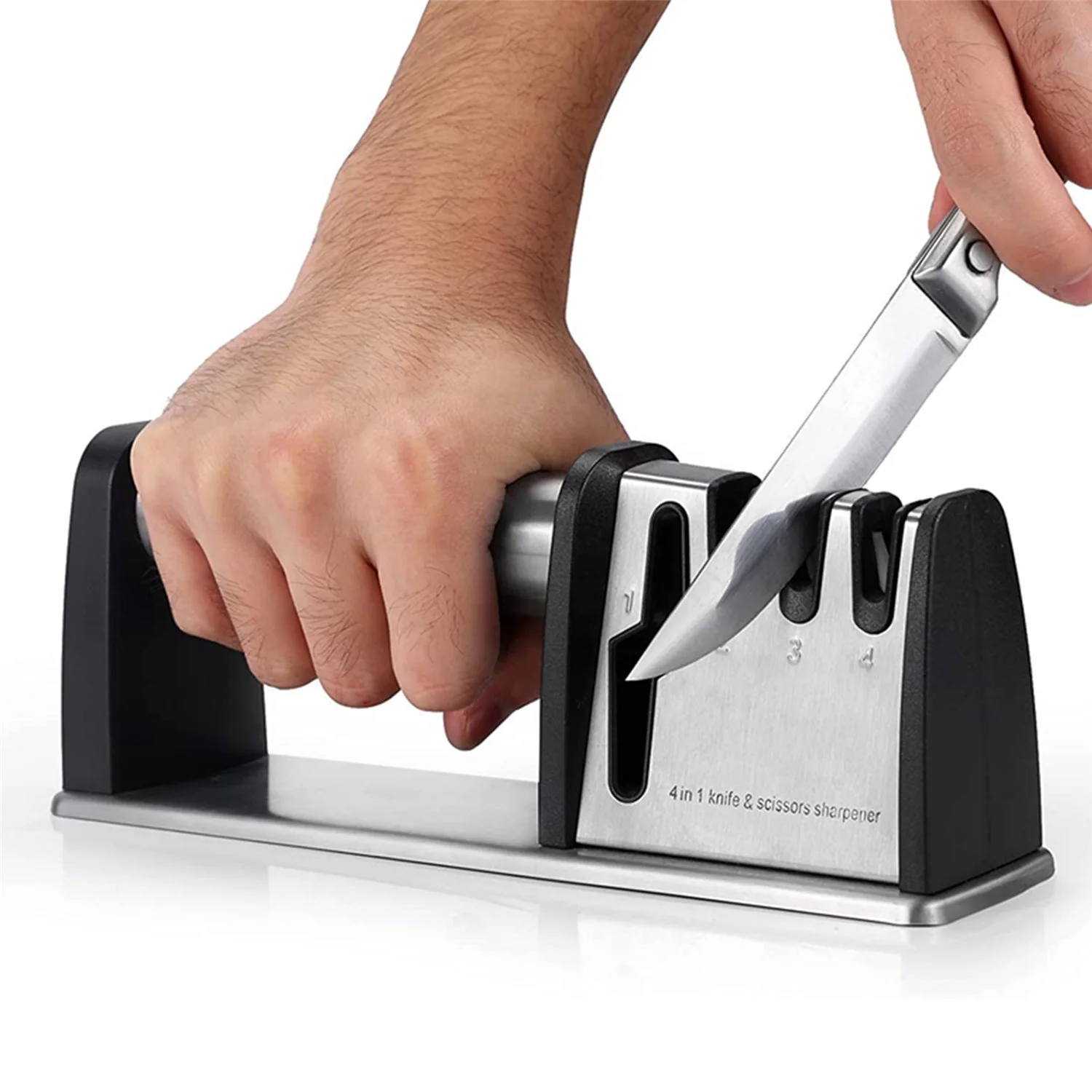 Professional Knife Sharpening Tool 4 Stages Blade Sharpener for all kinds of Kitchen Knives