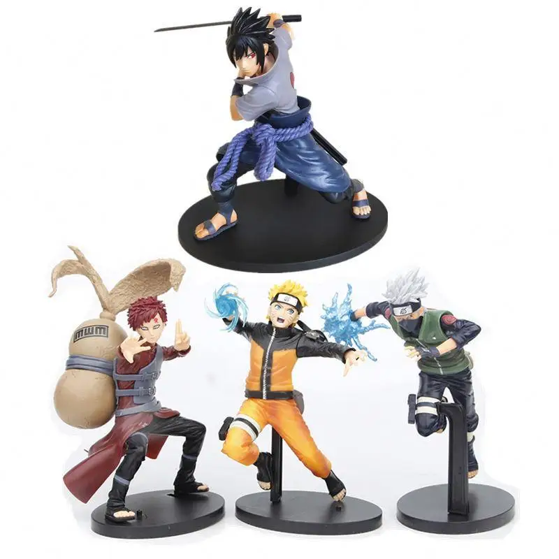 Superior quality Anime Pvc Cartoon Ornaments Uchiha Sasuke Gaara Kakashi Action Figures