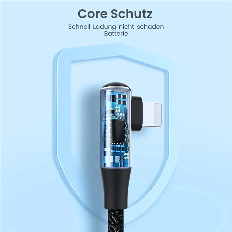 PD USB C Cable PD 20W Fast Charging USB C Charge Cord 90 Degree Right Angle iOS to Type C Data Cable for iPhone 12 Mini Pro Max