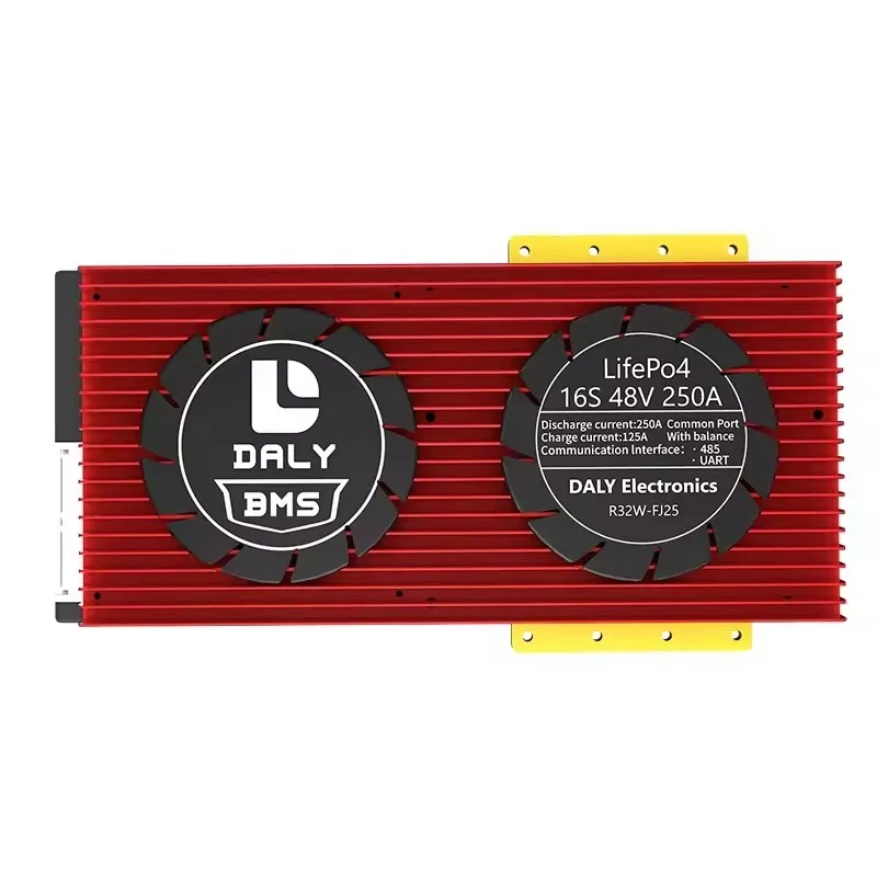EU USA warehouse Custom manufacturer DALY 4S 8S 16S 12V 24V 48V 100A 150A 200A 250A with FAN Smart BMS LiFePO4 Lithium battery
