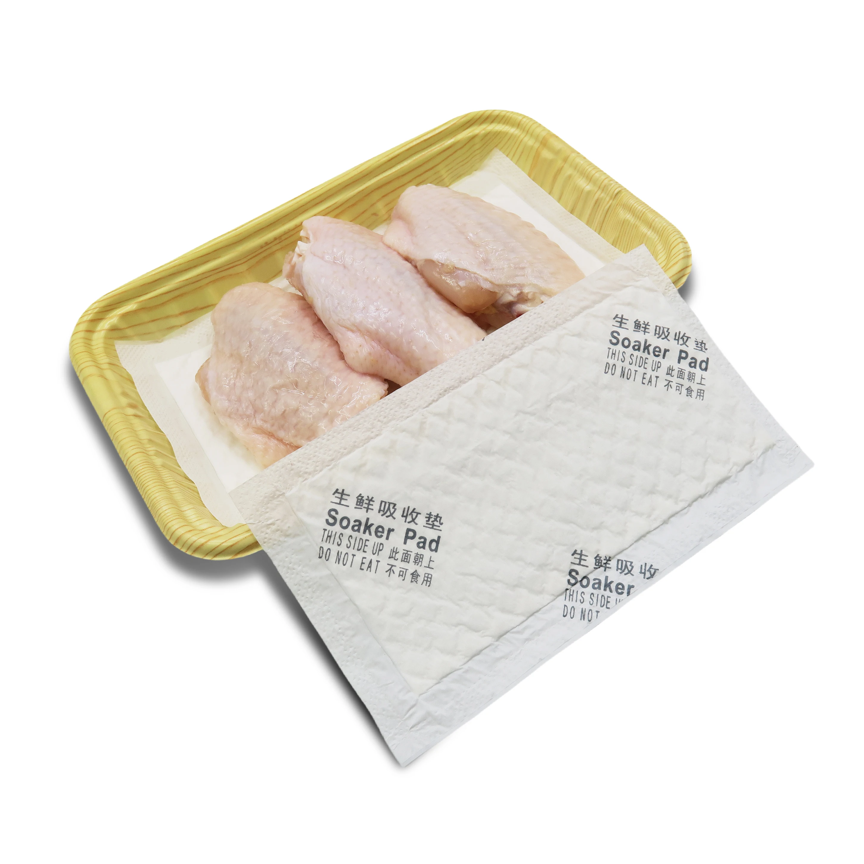 Food Grade Eco-friendly Support Custom White Disposable Meat Food Absorbent Pad Tray Soak Pad Meat Oil Blood Absorbent Pads