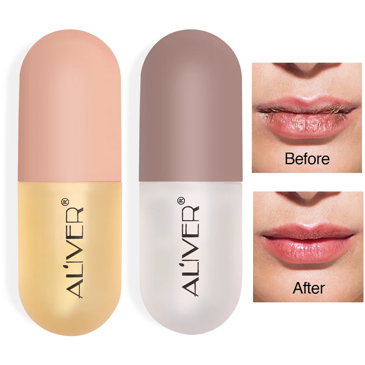 ALIVER 2 pack  natural lip plumping liquid is rich in ginger essential oil and vitamin E to make the lips more full  5.5ml
