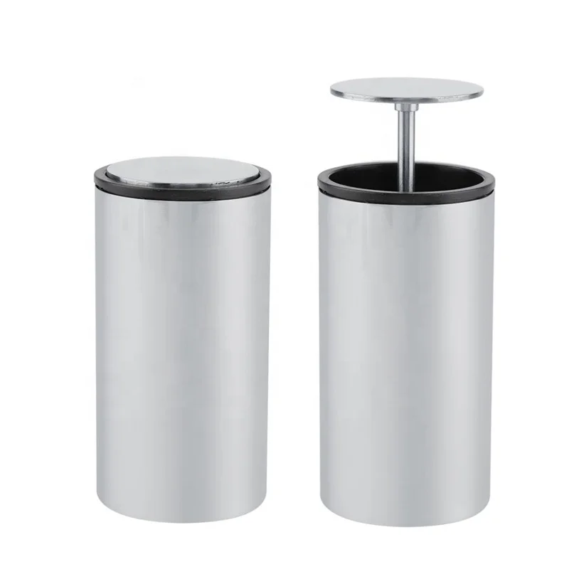 Professional factory direct selling low moq stainless steel press type automatic toothpick jar with pp inner liner