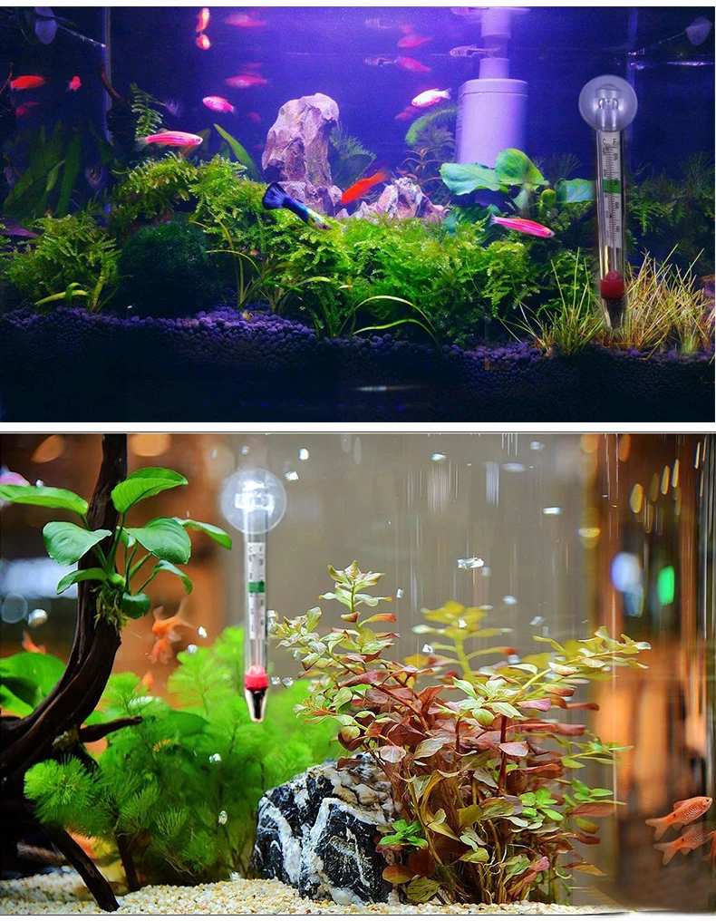 2024 New wn Float Hydrometer Thermometer Salt Marine Diving Fish Tank Accessories Strip Aquarium Glass Thermometer