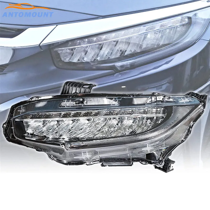 Hot Sale Auto Body Parts Front Head Lamp 33150-TET-H11 33100-TET-H11 LED Headlight Headlamp For Honda Civic 2016 2017 2018 2019