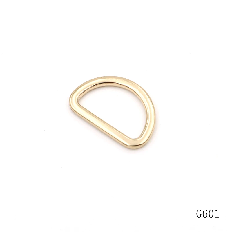 1 inch gold flat wire D ring buckle ring loop for leather strap