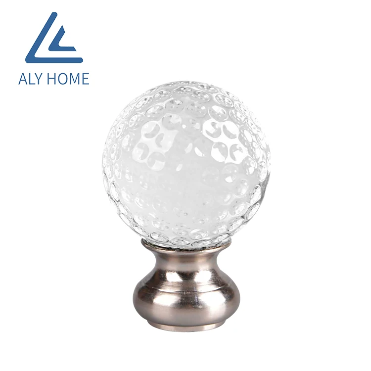 ALY HOME crystal glass curtain rod curtain finial in golden ceramics curtain rod finials accessories decorative
