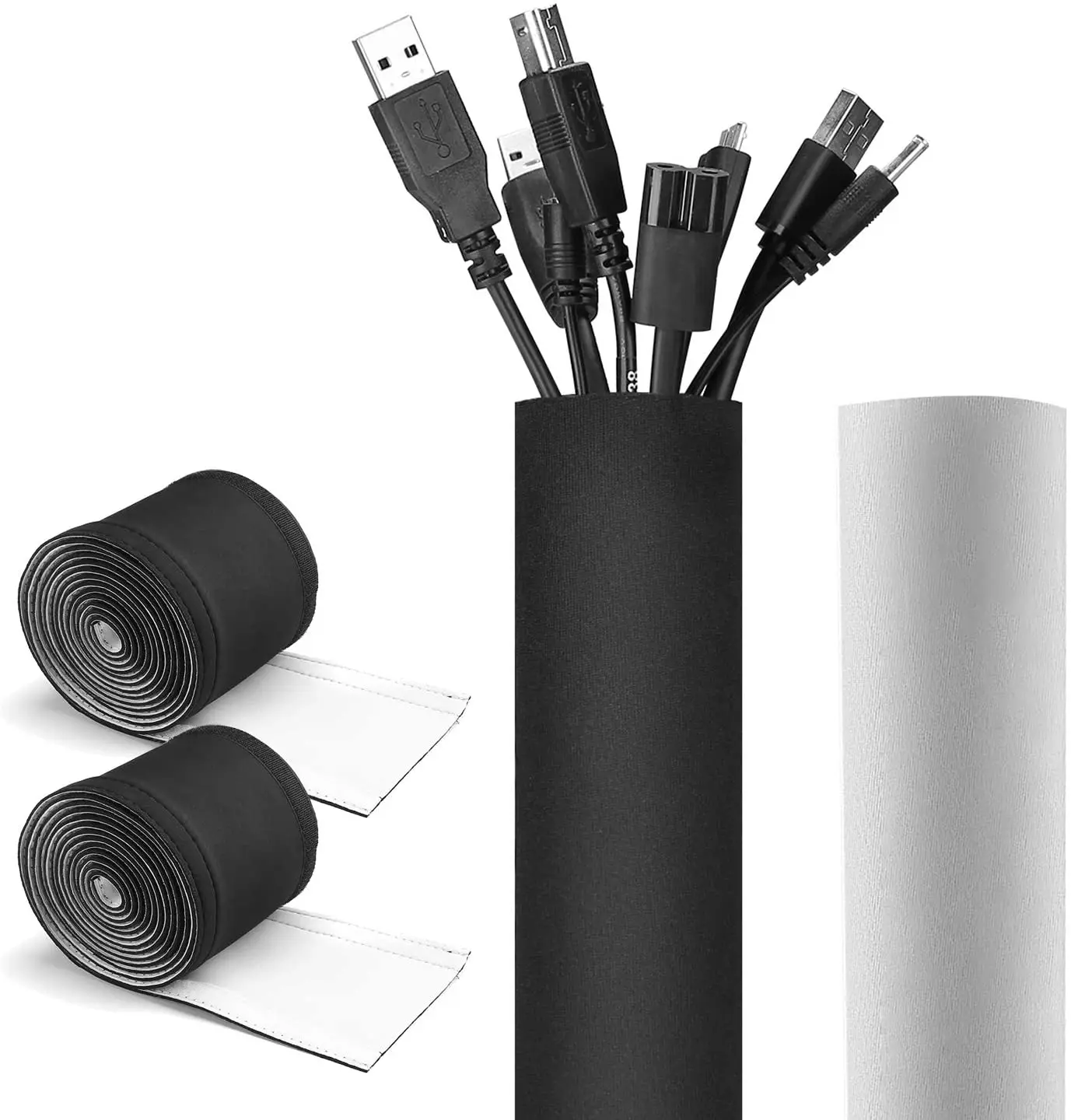  Sublimation Blanks Cuttable Cable Management Sleeves Neoprene Flexible Cord Sleeve Wrap Cover Organizer