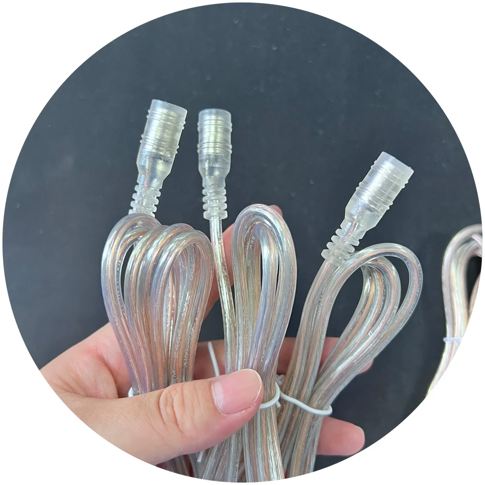 1 5 м 2x0 мм 20AWG женский медный прозрачный DC X2.1 разъем прозрачные провода для неонового светодиода