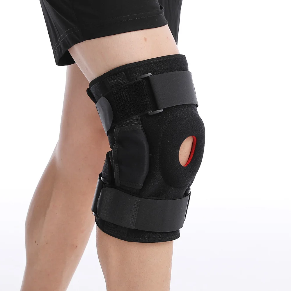 Hinged Knee Brace Adjustable Knee Support Pads Patella Protector Dual Side Stabilizers Relieves Arthritis Meniscus Tear ACL PCL
