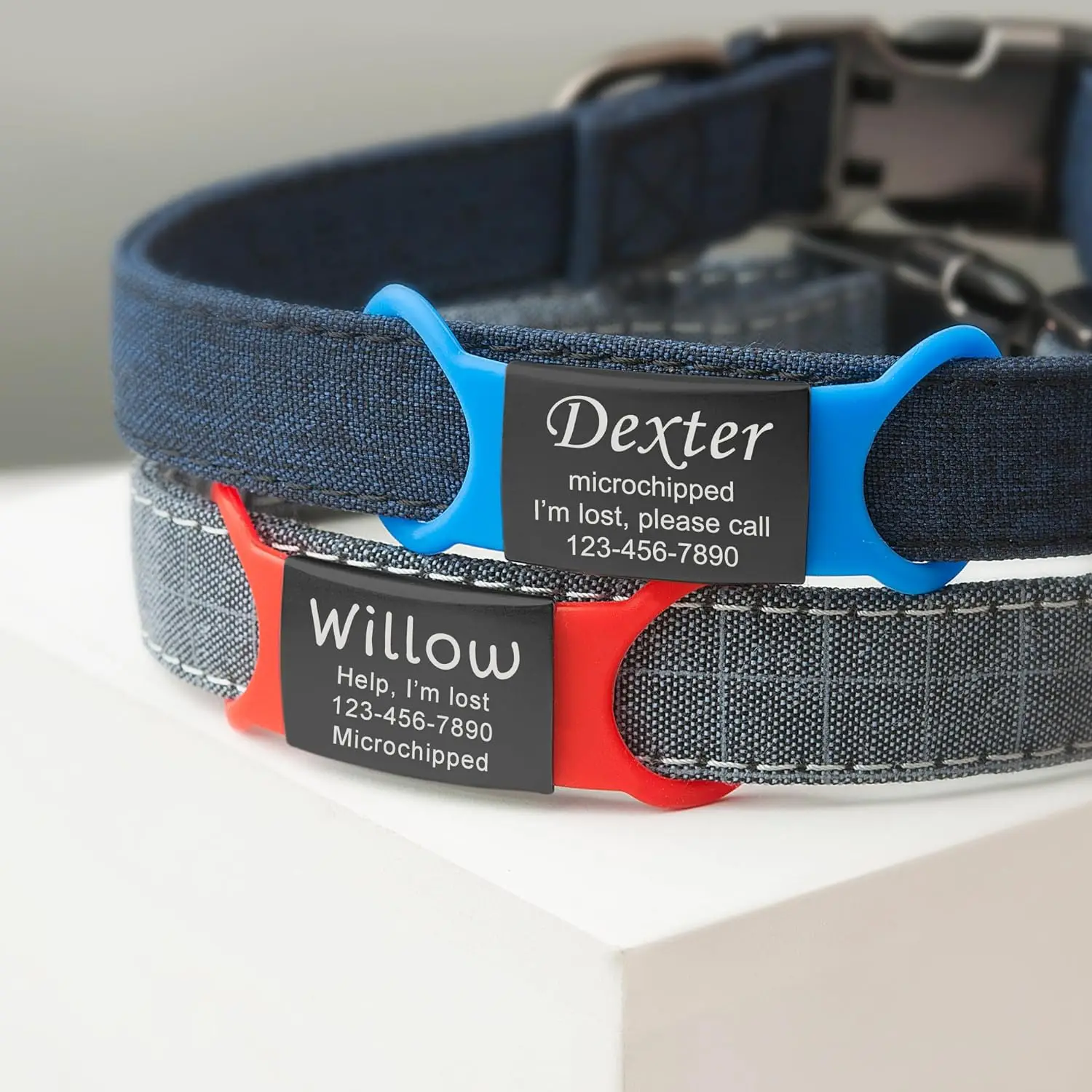 Dog Collar Name Personalized Cat Tags Slide on Pet Tag ID Silent Custom Dog Tags Engraved Cat Name Customized