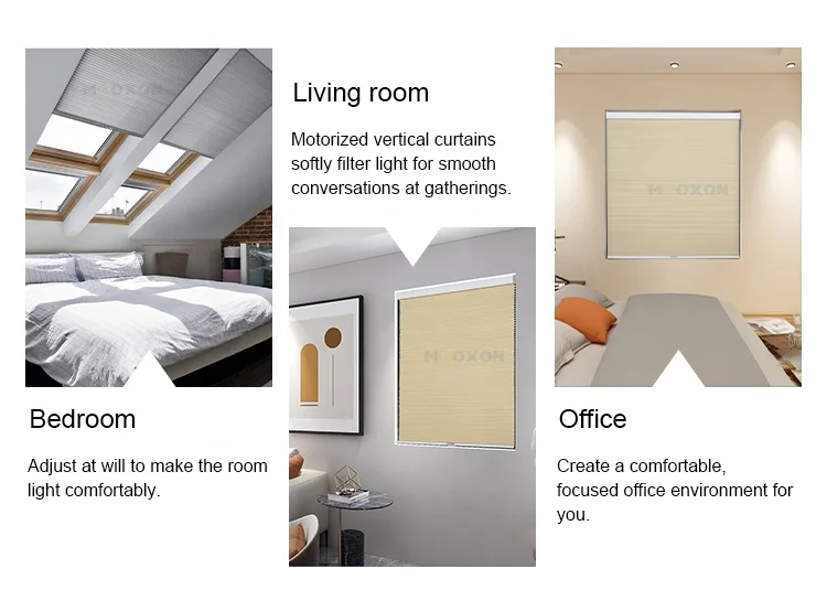 Mooxon Safety Aluminium Indoor Outdoor Venetian Louvre Blackout Horizontal Window Cordless Cellular Roller Blinds for Interior
