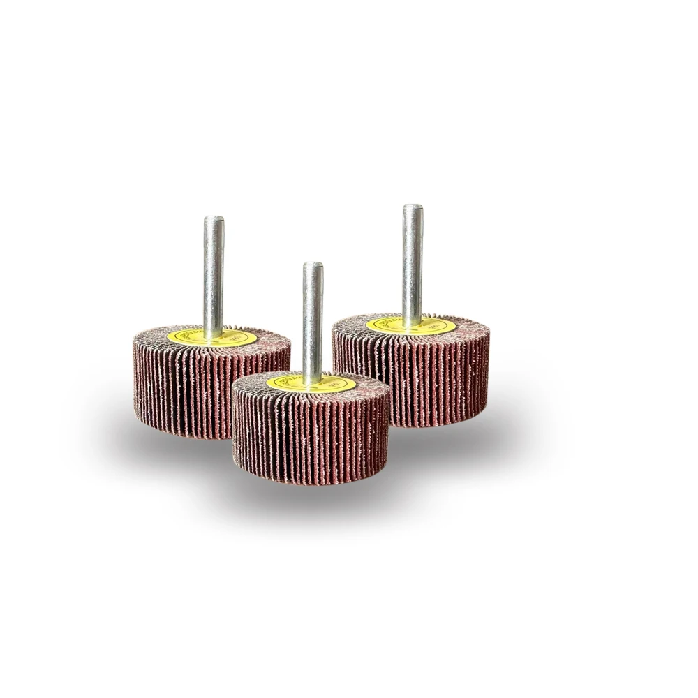 Size 25*50 MM with 6 MM grit 80 shank  Flap disc  for polishing