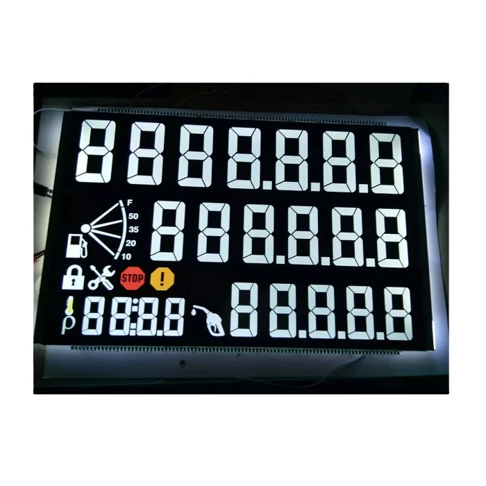 custom mini lcd screen HTN small lcd display 4 digit 7 segment lcd display panel for industrial device
