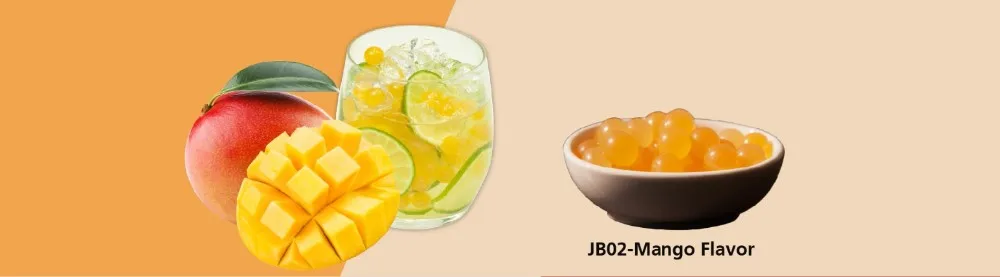 Taiwan Brand Good And Stable In Quality Orange Konjac 5Kg Popping Boba Mango Flavor Ready To Eat